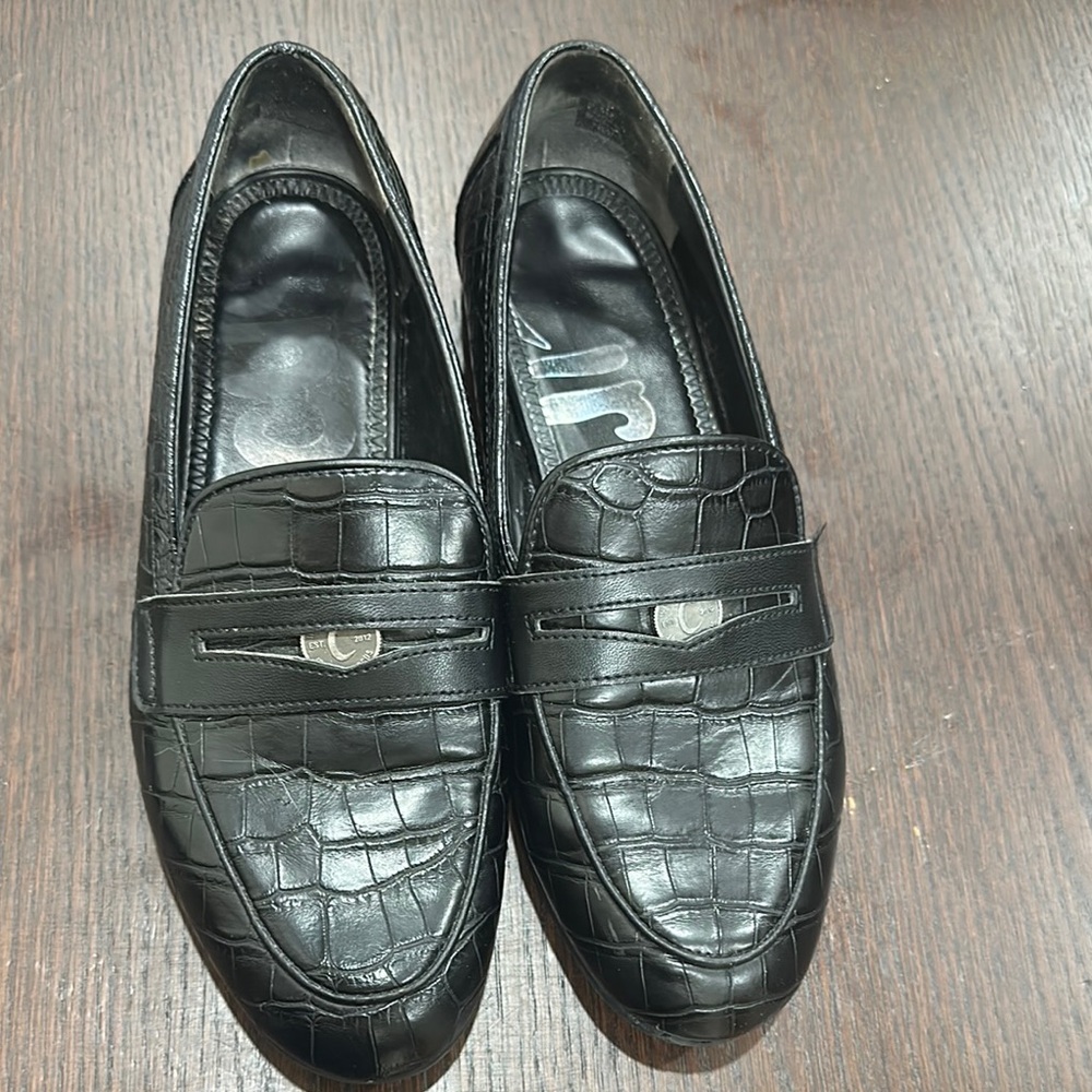Circus by Sam Edelman Black Textured Loafers